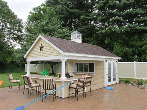 metal pool house ideas|amish built pool house sheds.